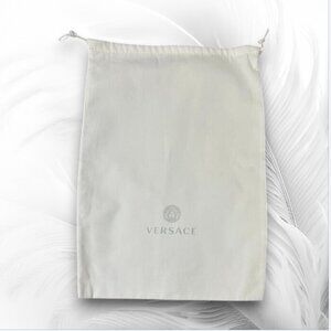 Versace Dust Bag Drawstring White Storage Case Size: 17 x 12 inch